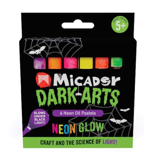 Micador&#xAE; Dark Arts 6 Color Neon Glow Oil Pastel Set